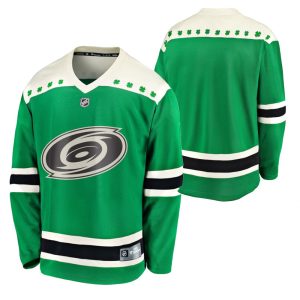 Herren Carolina Hurricanes Eishockey Trikot 2021 St Patricks Day Grün Breakaway Men